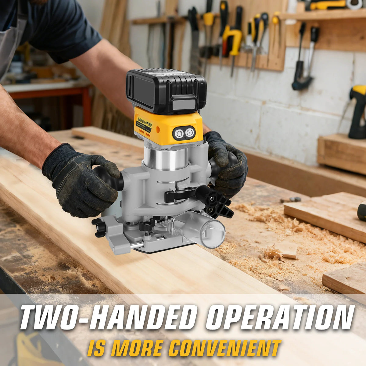 Brushless Wood Router Wood Trimmer Cordless Woodworking Slotting Milling Engraving Machine Power Tool For Dewalt 20V Battery Pin