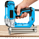 2300W Electric Nailer Straight Staple Nail Gun F30/F25/F20/F15 220V Woodworking Tool Furniture Tacker for Home Improvement