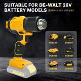 Cordless Heat Gun 300W 60℃-540℃ Fast Heating Soldering Hot Air Gun Handheld Electric Heat Gun for Dewalt 20V Battery Pin