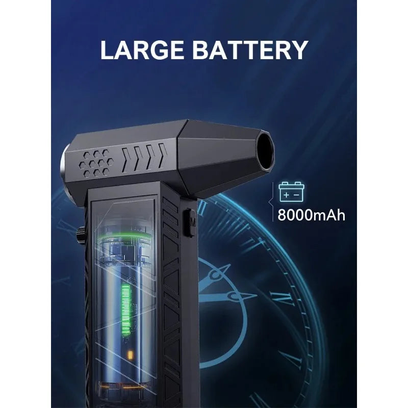 800,000RPM Air Blower New X9 Turbo Fan Upgrade Rechargeable Blower Brushless Turbo Fan Portable Dust Blower Electric Dryer