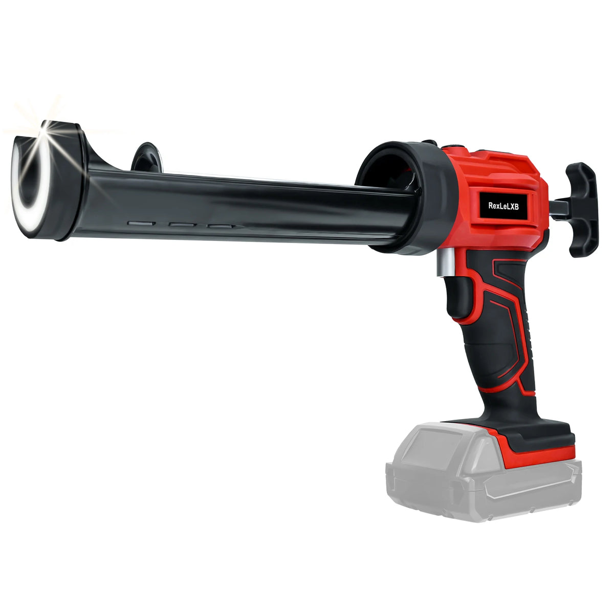 Electric Caulking Gun Cordless Glass Glue Gun 4-Speeds 10oz/300ml Silicone Gun Filling Sealing for Milwaukee 18V Battery Pin