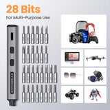 ARROWMAX Mini Electric Screwdrivers Set With 28 Magnetic Precision Bits Portable Rechargeable Cordless Screwdriver Kit SES Mini