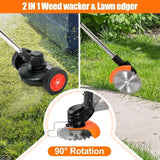 1850W Electric Lawn Mower Length Adjustable Handheld Cutter Cordless Garden Grass Cutting Trimmer For Makita 18V Battery