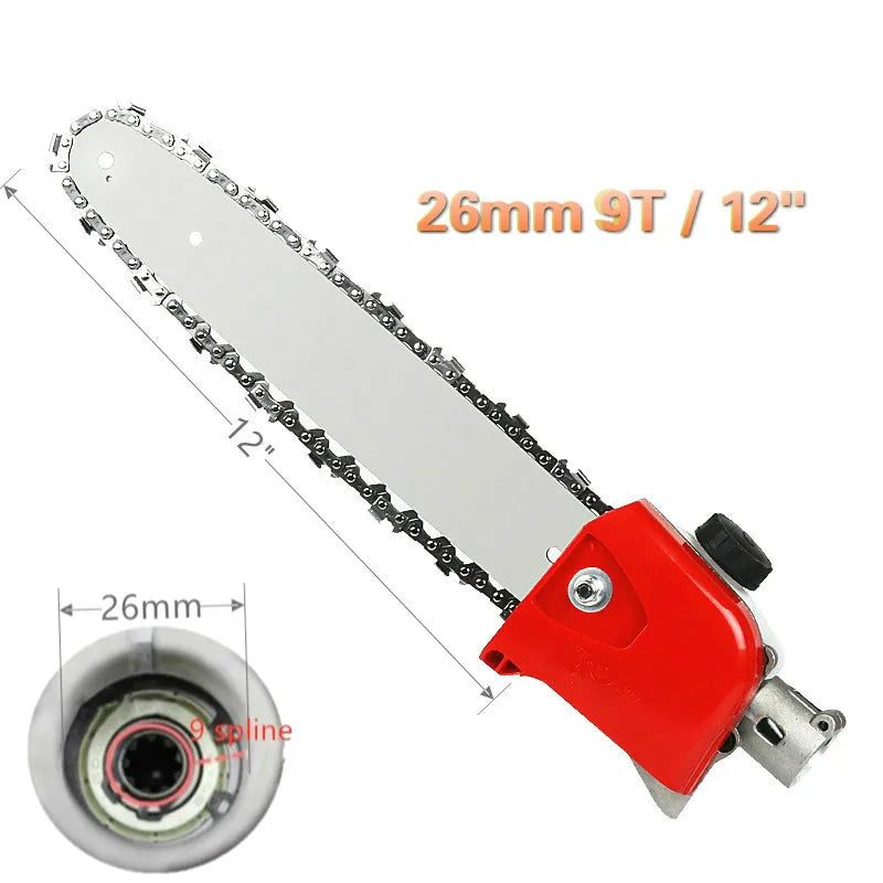 New High Branches Chain Saw Lawn Mower Weeder Hedge Accessories Cutter Brush Parts 12"/10" Gear Head Gearbox Tree Pole Chainsaw