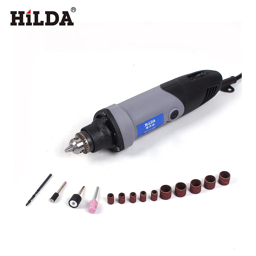 HILDA Electric Drill Grinder Engraving Pen Mini Drill Electric Rotary Tool Grinding Machine Accessories Power Tool