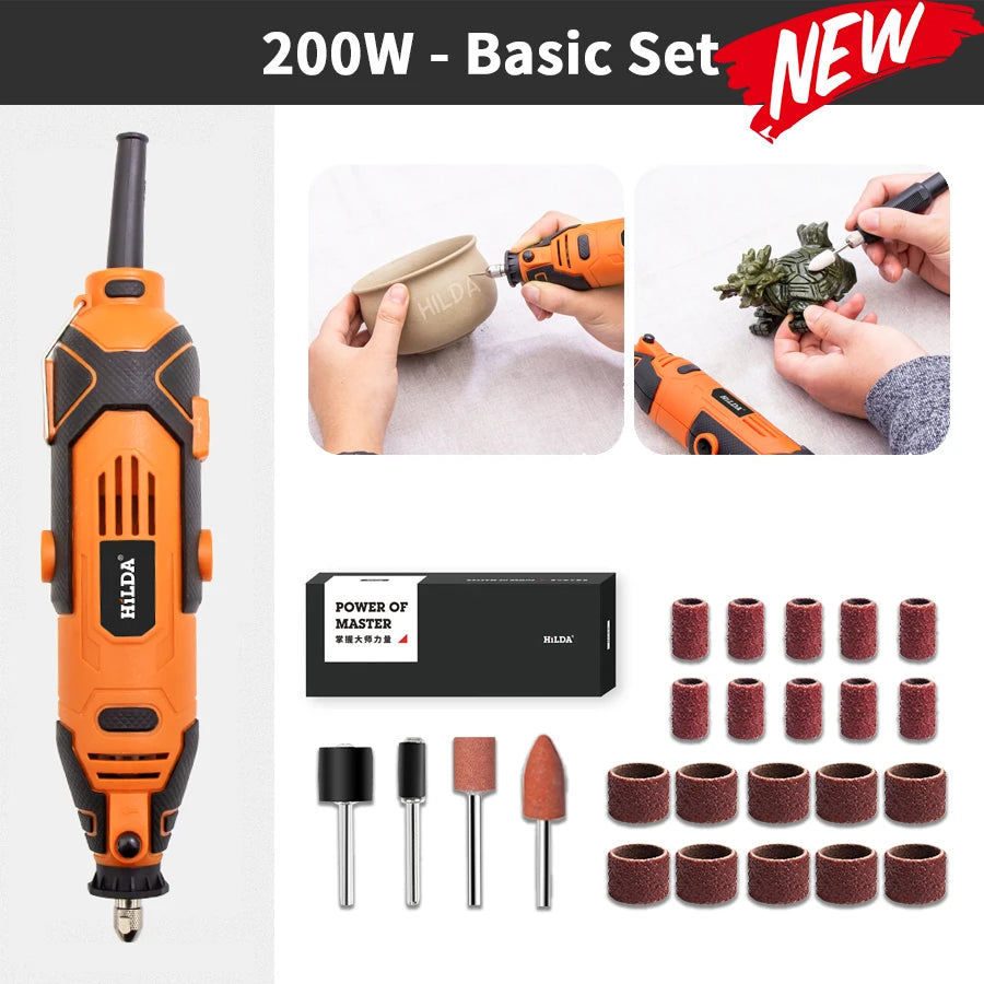 HILDA Electric Drill Grinder Engraving Pen Mini Drill Electric Rotary Tool Grinding Machine Accessories Power Tool