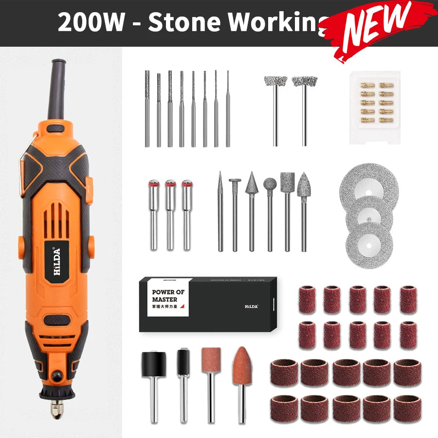 HILDA Electric Drill Grinder Engraving Pen Mini Drill Electric Rotary Tool Grinding Machine Accessories Power Tool