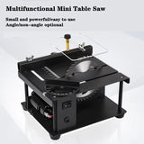 12-24V 200W Table Saw Mini Desktop Electric Saw Cutter Speed Angle Adjustable Cutter for Wood Plastic Acrylic