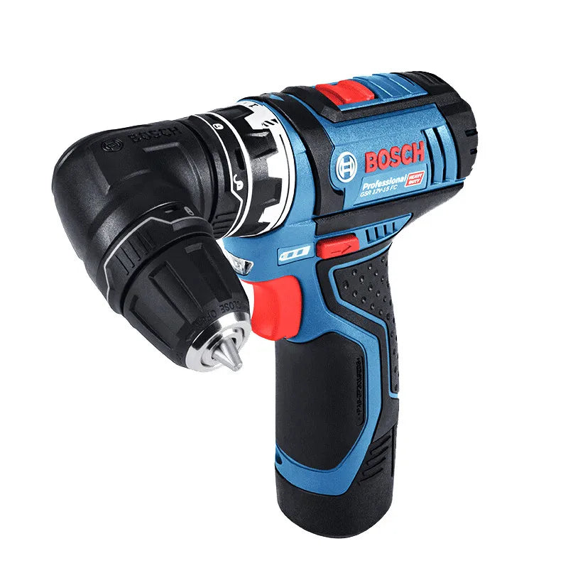 Bosch Professional 12V GSR 12V-15 FC Cordless Drill Electric Drill Wireless Power Driver with 4 FlexiClick Adapters Power tool