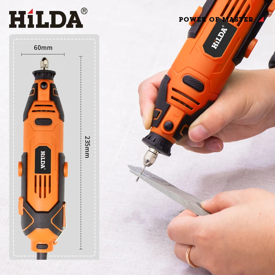 HILDA Electric Drill Grinder Engraving Pen Mini Drill Electric Rotary Tool Grinding Machine Accessories Power Tool