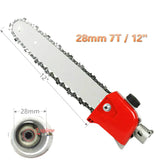 New High Branches Chain Saw Lawn Mower Weeder Hedge Accessories Cutter Brush Parts 12"/10" Gear Head Gearbox Tree Pole Chainsaw