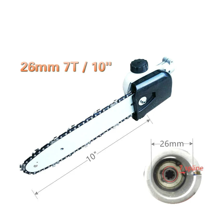 New High Branches Chain Saw Lawn Mower Weeder Hedge Accessories Cutter Brush Parts 12"/10" Gear Head Gearbox Tree Pole Chainsaw