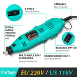 DIY Handheld Drill Power Tool Mini Grinder Electric Drill Polishing Machine Mini Rotary Tool with Dremel Accessories