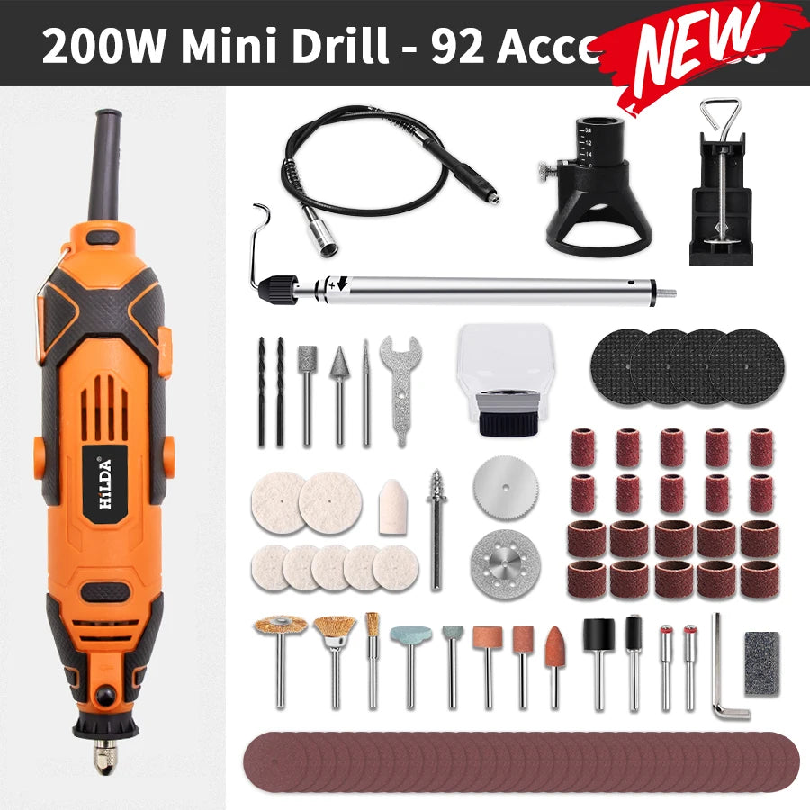 HILDA Electric Drill Grinder Engraving Pen Mini Drill Electric Rotary Tool Grinding Machine Accessories Power Tool