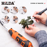 HILDA Electric Drill Grinder Engraving Pen Mini Drill Electric Rotary Tool Grinding Machine Accessories Power Tool