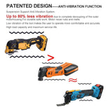 Newone Cordless Multifunction Tool Quickrelease Oscillating Tool Anti-Vibration Compatible for LXT 18V Renovator Trimmer