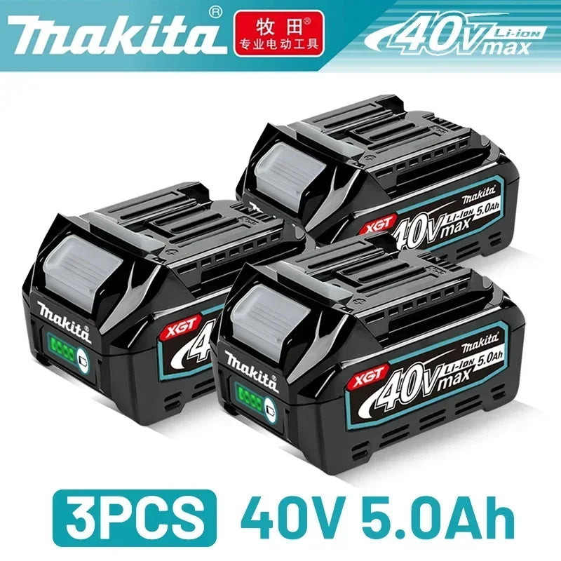 21700 Cell Genuine Makita 40V MAX XGT Battery BL4050 5000mAh LED Power Indicator Rechargeable Spare Cordless Power Tools Battery
