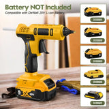 Cordless Electric Handheld Hot Glue Gun Repair Hot Melt Welding Hot Air Gun Anti-scald Nozzle with 10 Sticks for Dewalt Battery