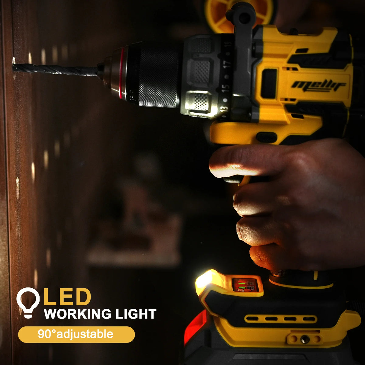 MELLIF 110N.M HIGH TORQUE IMPACT DRILL DRIVER, COMPATIBLE WITH DEWALT 20V MAX BATTERY (Battery Not Included)