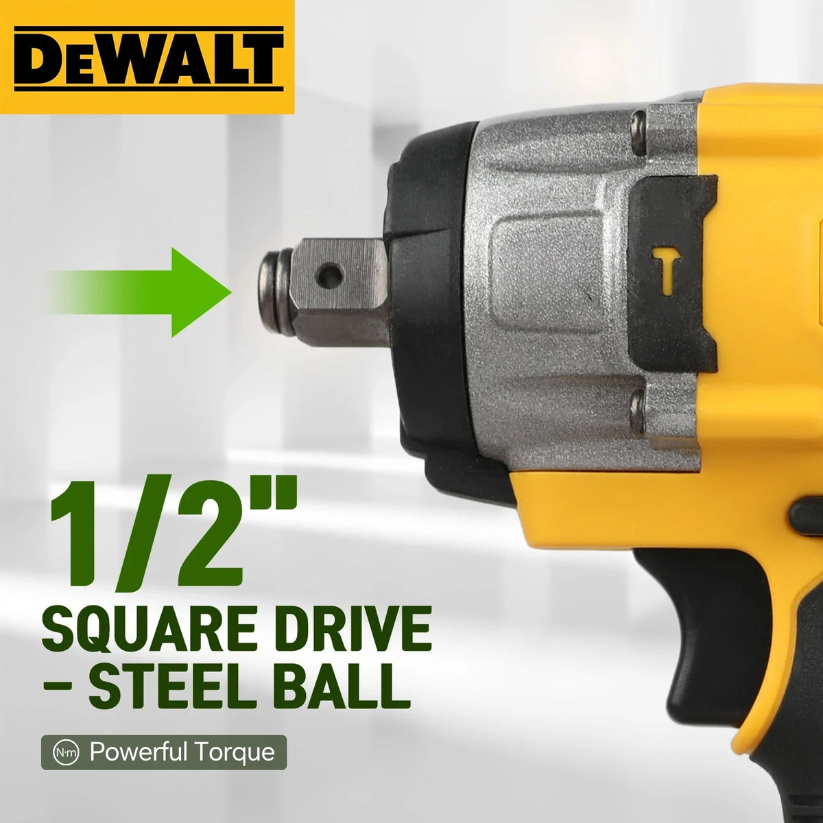 DEWALT DCF922 20V Impact Wrench 1/2 Inch Square Shaft 0-3500IPM Stepless Speed LED Light Mechanical Assembly Tools