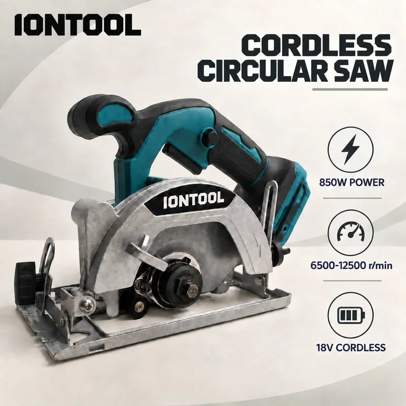 IONTOOL Brushless Cordless Circular Saw 25mm For Wood Slice Cutting and Panel Trimming and Home Renovation and Timber Cutting