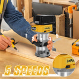 Brushless Wood Router Wood Trimmer Cordless Woodworking Slotting Milling Engraving Machine Power Tool For Dewalt 20V Battery Pin