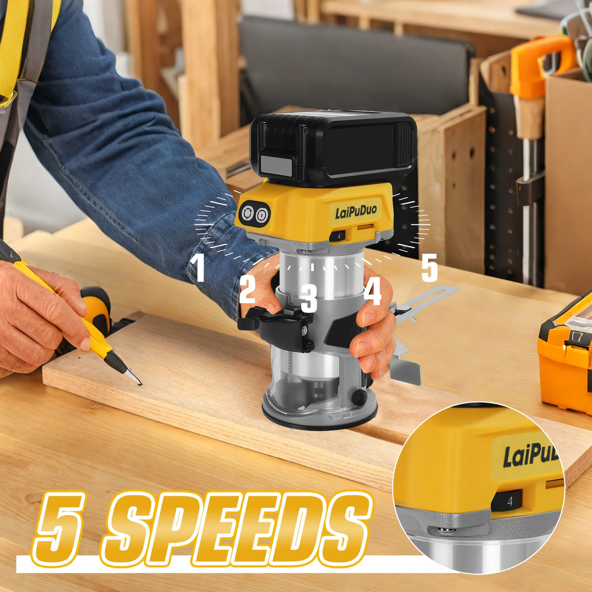 Brushless Wood Router Wood Trimmer Cordless Woodworking Slotting Milling Engraving Machine Power Tool For Dewalt 20V Battery Pin