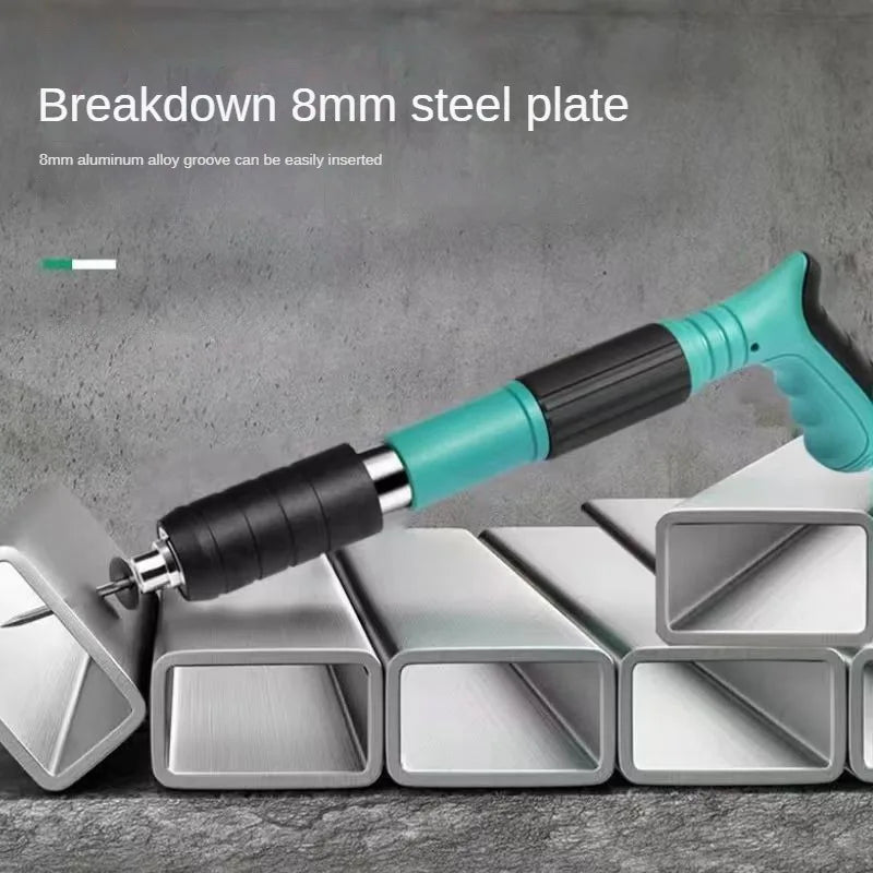 Manual Steel Nail Gun Riveting Tool, Wall Fastener, Metal Processing Pulling Nail Gun Suspended Ceiling Grooved Mini Cannon Nail