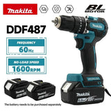 Makita DDF487 18V Brushless Cordless Drill Driver Chuck 0-1700 RPM For Furniture Assembly And Installing Bookshelf Brackets