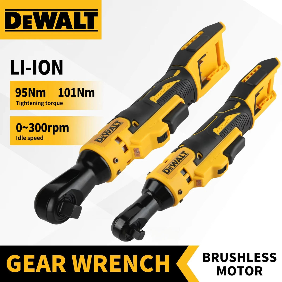 Dewalt Ratchet Right Angle Wrench LED Cordless Driver Variable Speed Power Wrench Power Tools DCF512/DCF513
