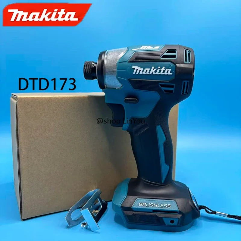 Makita DTD173 18V LXT Brushless Impact Driver 180Nm T1/T2 Modes Twin LED Light Cordless Screwdriver for Wood Bolts