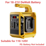 550W Portable Power Supply Inverter Compatible with Makita 18V Battery DC 18V to AC 110V/220V Converter with Type-C for Camping
