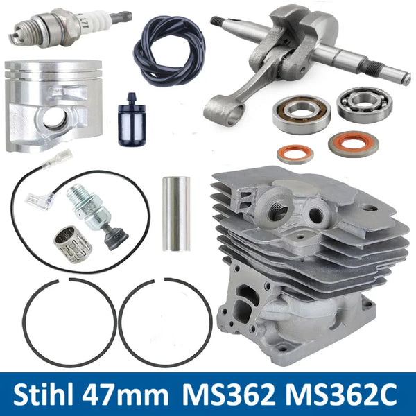 47mm Cylinder Piston Crankshaft Oil Seal Bearing Assembly Kit For Stihl MS362 MS362C Chainsaw Replacement Parts 1140 020 1200