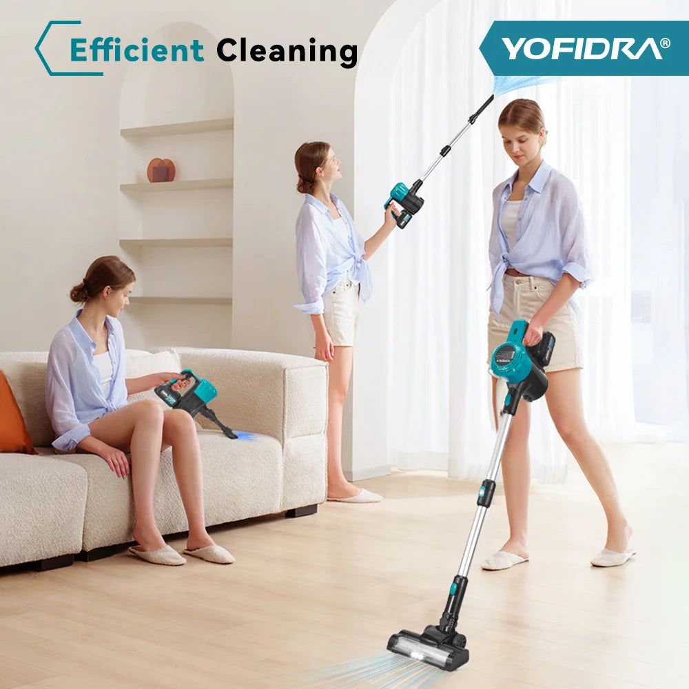 YOFIDRA 1.5L Cordless Electric Vacuum Cleaner Efficient Rechargeable Dust Catcher Cleaning Power Tools For Makita Battery Pin