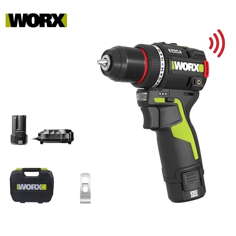 WORX WU135S Buzzer Version Cordless Electric Drill 12V 50Nm 1800rpm Smart Clucth Auto Stop 2Speed Adjust Home Power Tools