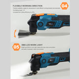 Newone Cordless Multifunction Tool Quickrelease Oscillating Tool Anti-Vibration Compatible for LXT 18V Renovator Trimmer