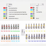Japan Makita Drill Bit Set 43 PCS Set Screwdriver Set Colour Screwdriver Head Cross Flower Type Head Hexagon Socket Tool Parts