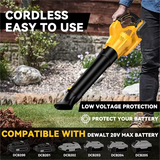 Yard Leaf Removal Storm Machine 6-Speed Adjustable Blower Power Tools for Dewalt 20v Battery Pin 32000rpm Cordless Leaf Blower