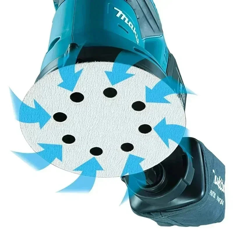 Makita DBO180Z 18V Brushless Orbital Sander Complete With Dust Bag For Wood Sanding And Varnish Repair Jobs