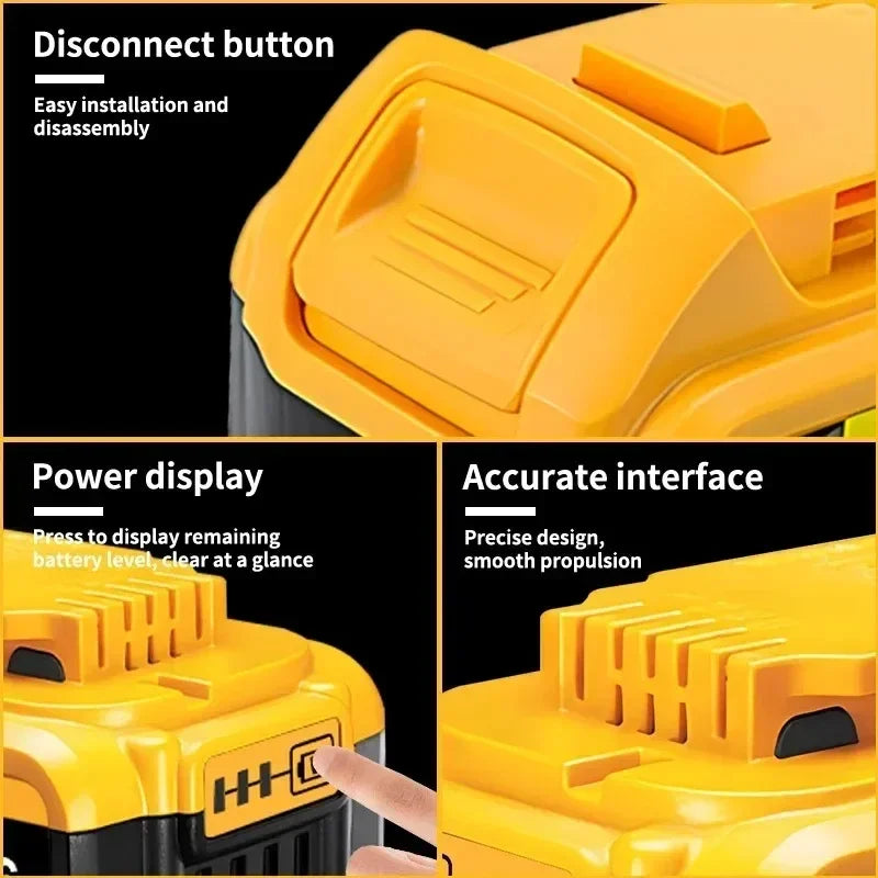 100% Genuine Dewalt 20V 6AH Battery, Rechargeable Lithium Ion Battery, Dewalt DCB200DCBL722/DCL050/DCF850Power Tool Replacement