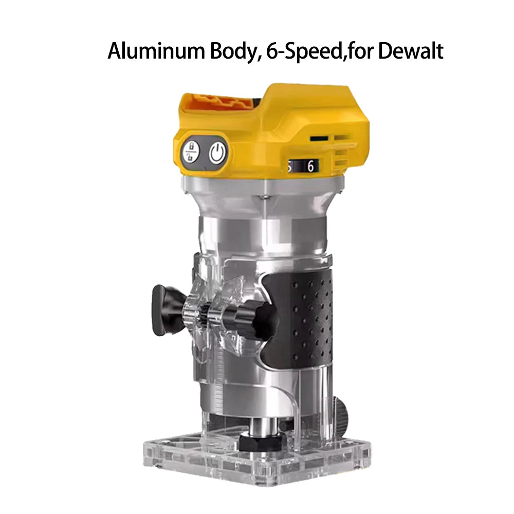 Brushless Electric Trimmer Woodworking Trimming Wood Router Milling Engraving Slotting Machine For Makita/Dewalt/Milwaukee 18V