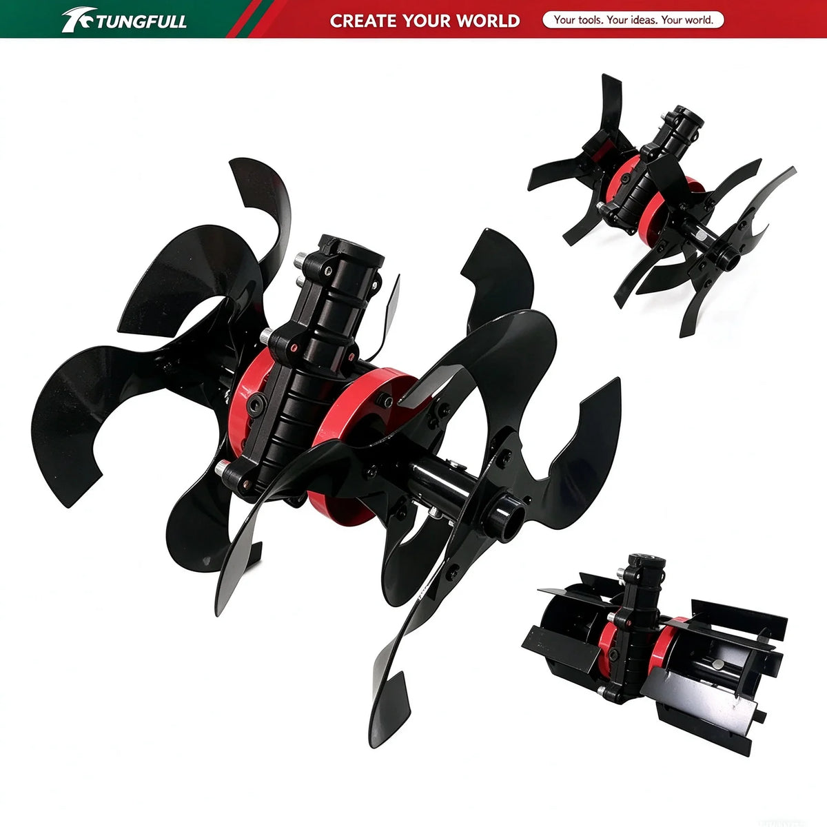 High Efficiency Tiller Wheel Weeding Wheel Deep Trenching Wheel Garden Tiller Accessory Cultivator Blade Soil Tool