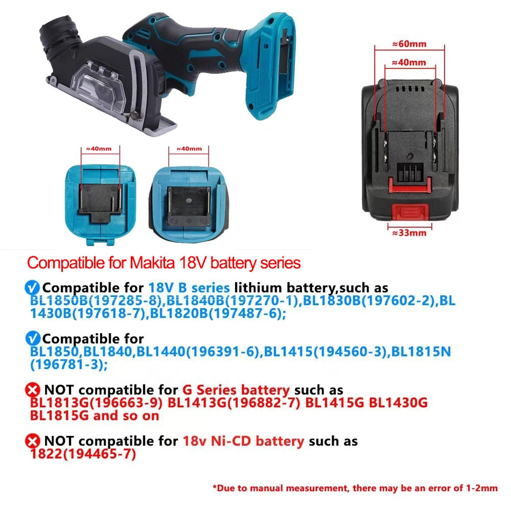 VILASTING Mini Angle Grinder Cordless 3IN Electirc CUT OFF Tool Cutting Circular Saw PowerTool For Makita/Dewalt 20V Battery Pin