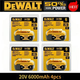 100% Genuine Dewalt 20V 6AH Battery, Rechargeable Lithium Ion Battery, Dewalt DCB200DCBL722/DCL050/DCF850Power Tool Replacement