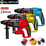 Brushless 28MM Electric Hammer Drill Multifunctional Rotary Cordless Rechargeable PowerTool For Makita/Dewalt/Milwaukee 20V Pin