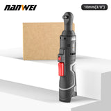 16v Portable Cordless Electric Ratchet Wrench 3/8" Rechargeable Lithium 90 Degrees Right Angle Electric Torque Wrench Set