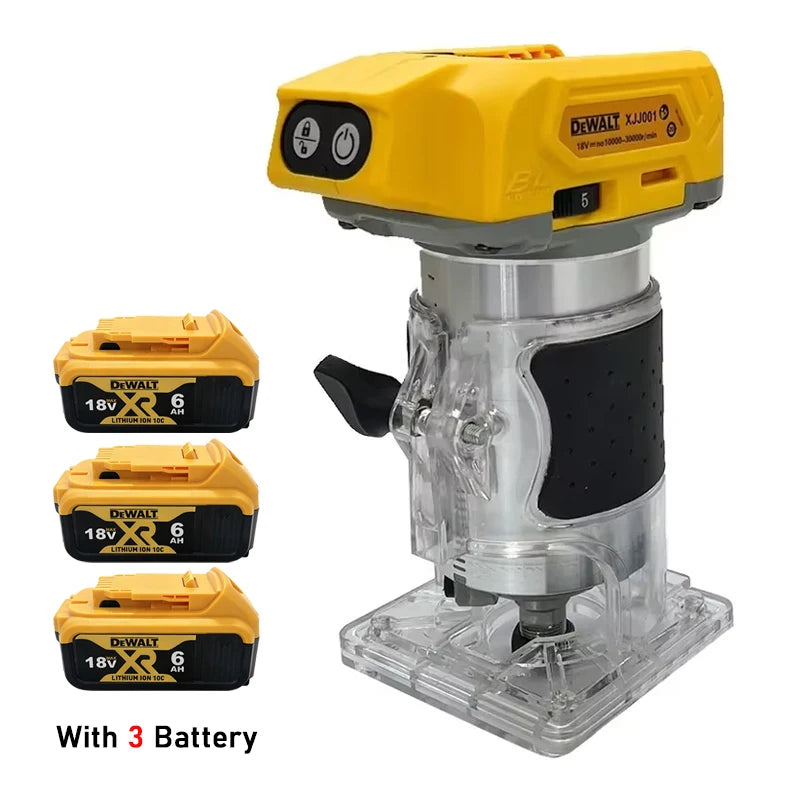 Dewalt 33000RPM Brushless Electric Trimmer Cordless Woodworking Trimming Machine Wood Router Milling Engraving Slotting Machine