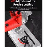 185mm Portable Cut Off Saw Mini Benchtop Cutting Machine All Copper Motor Precision Dial Multi-Angle Metal Wood Profile Cutter