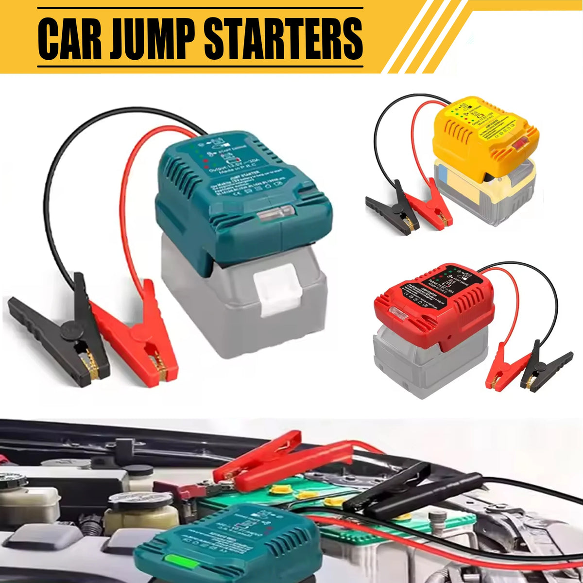 Car Jump Starters Adapter for Makita 18V Battery 11 Gauge Car Battery Jump Starter Automotive Booster Cables Car Using Tool