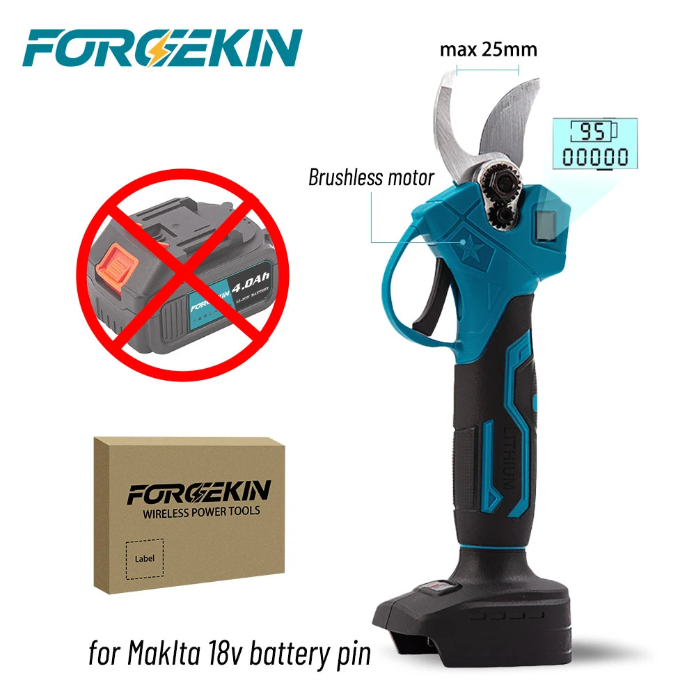 FORGEKIN 4IN1 Brushless Telescoping Pole Electric Chainsaw Scissor High Branch Garden Pruning Tool For Makita 18V Battery Pin